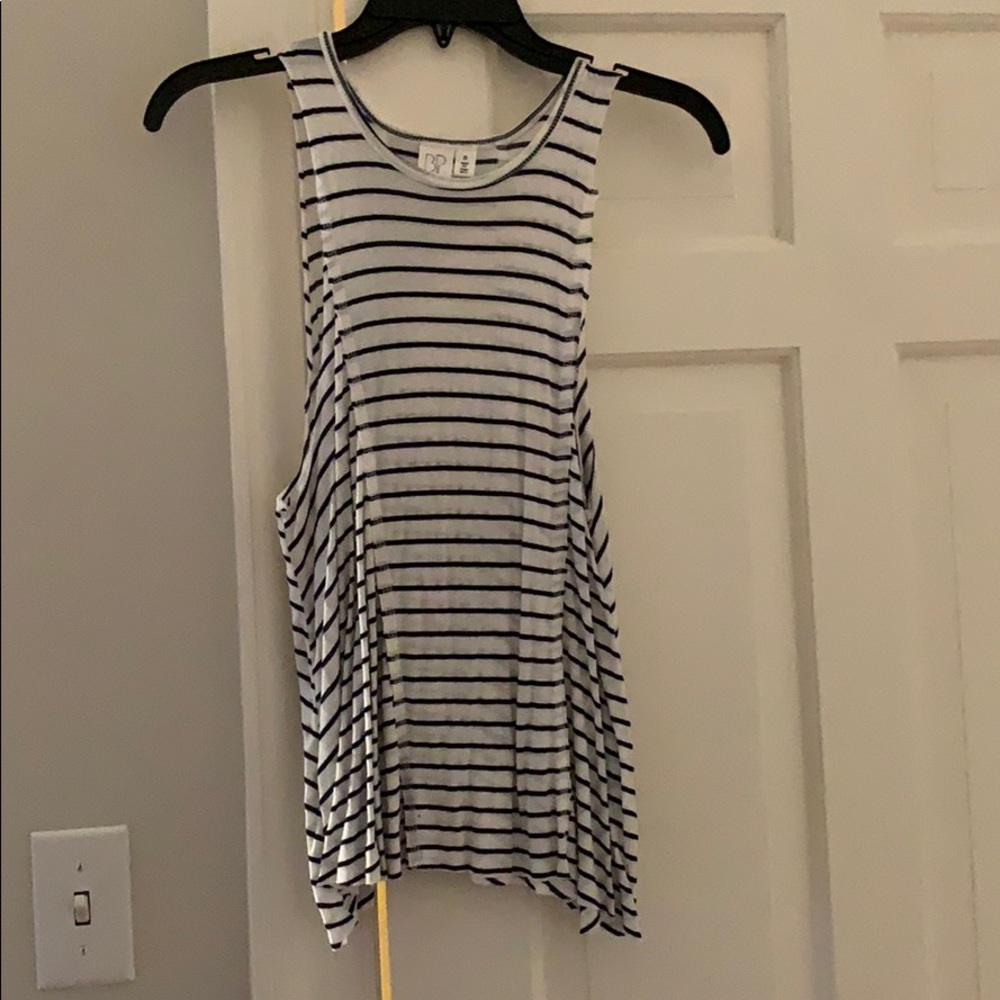 BP open arm striped tank